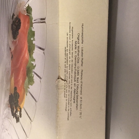 Mikasa VINTAGE WATER GLASS LOBSTER PLATTER - Picture 4 of 5